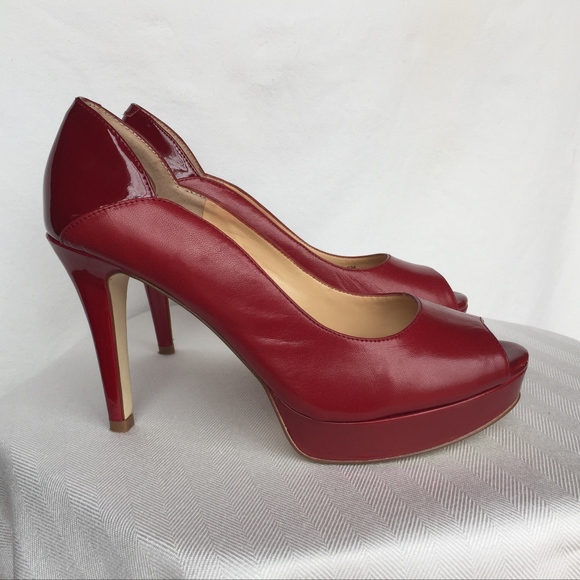 Gianni Bini "Andrea" Ferrari Red OT Platform Pumps - Picture 1 of 8